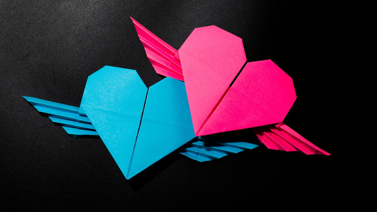 Como Fazer um Coração de Origami com Asas (Passo a Passo Fácil)