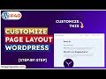 How to Customize Page Layout in WordPress | WordPress Course