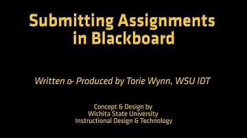 How-to Submit Assignments in Blackboard