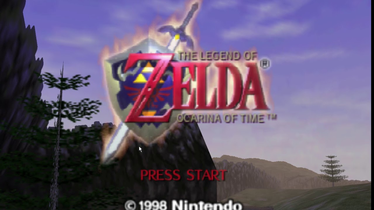 Ocarina of Time Title Screen ambient sound "test" near small river