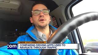 Comparing driving apps used to navigate through traffic
