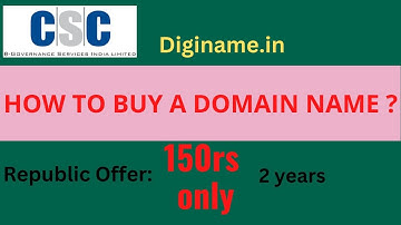 How to Buy Domain Name in Diginame CSC