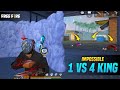 1 VS 4 King 😱 | They Delete Game After This 😂 | #Shorts #Short | Garena FreeFire