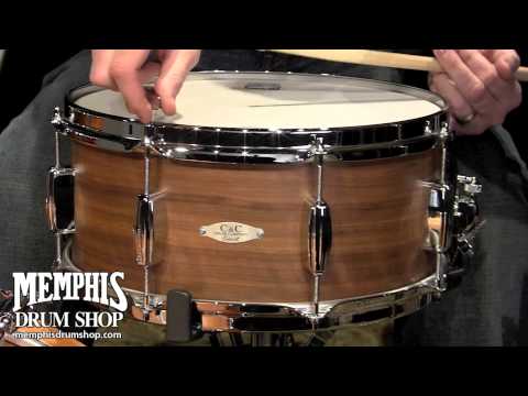 C&C Custom 14 x 6.5 12th & Vine Walnut/Poplar/Walnut Snare Drum