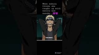 when sakura thinks she caught up with naruto and sasuke.... 😈😈