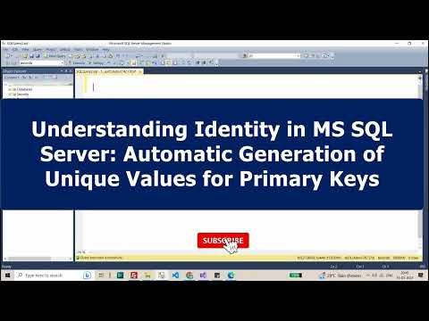 Identity in MS SQL Server: Automatic Generation of Unique Value for Primary Key | Part 04 #sqlserver
