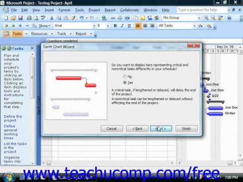 Microsoft Project 2010 Gantt Chart Wizard