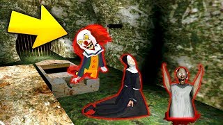 КЛОУН "ОНО" ПЕННИВАЙЗ КОНЦОВКА и МОНАХИНЯ в ГРЕННИ Сосед - Clown Neighbor Gang Granny КЛОУН "ОНО" ПЕННИВАЙЗ КОНЦОВКА и МОНАХИНЯ в ГРЕННИ Сосед - Clown Neighbor Gang Granny