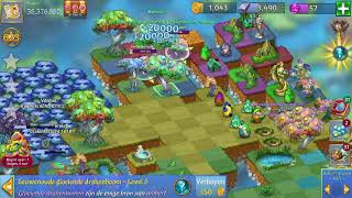 Merge dragons creating a ancient glowing dragon tree (level 6 glowing dragon tree)