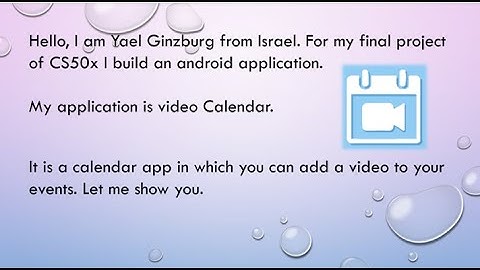 CS50x final project 2020- VideoCalendar