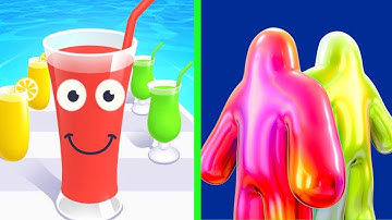 Blob Runner 3d Vs Juice Run🔵🔵Walkthrough Android iOS Gameplay HTR34