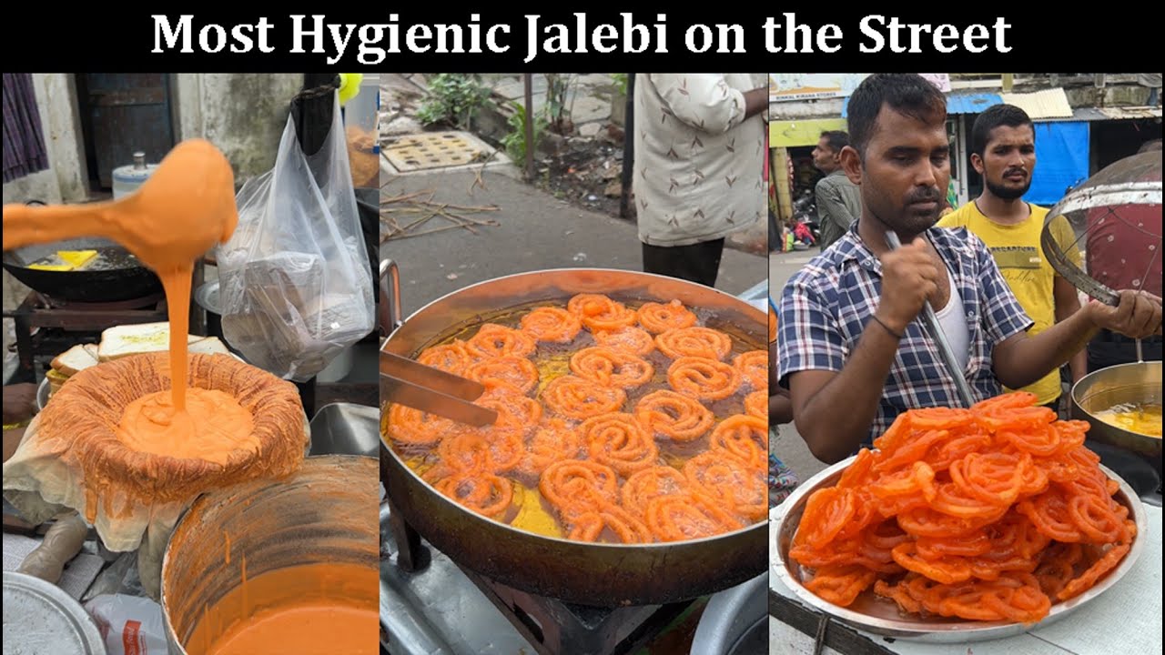 How to making Hygienic Kesar Jalebi on the Stall | Jalebi Recipe