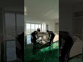 THIS Green  EMERALD Epoxy Floor Is Literally BREATHTAKING 🔥 #epoxyfloor #luxury #home