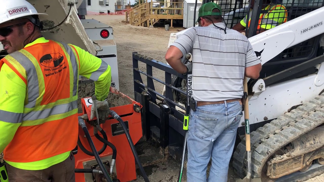 Shotcrete 3/8 Special Skid Steer Concrete Pump Ventures Equipment YouTube