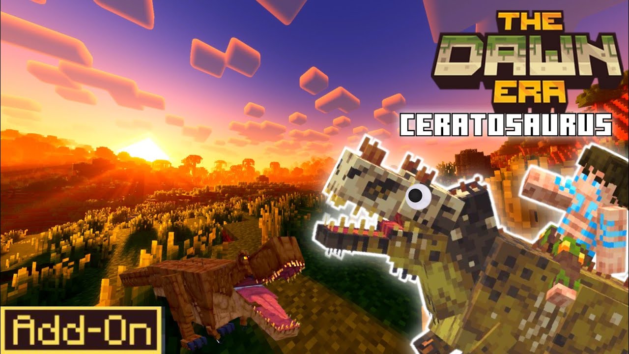 Цератозавр добавлен в Bedrock!! | Тизер дополнения Bedrock эпохи Рассвета