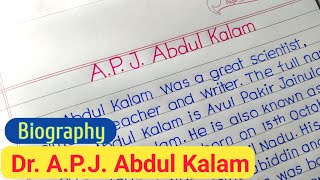 Biography of apj abdul kalam || Essay on apj abdul kalam in english ||