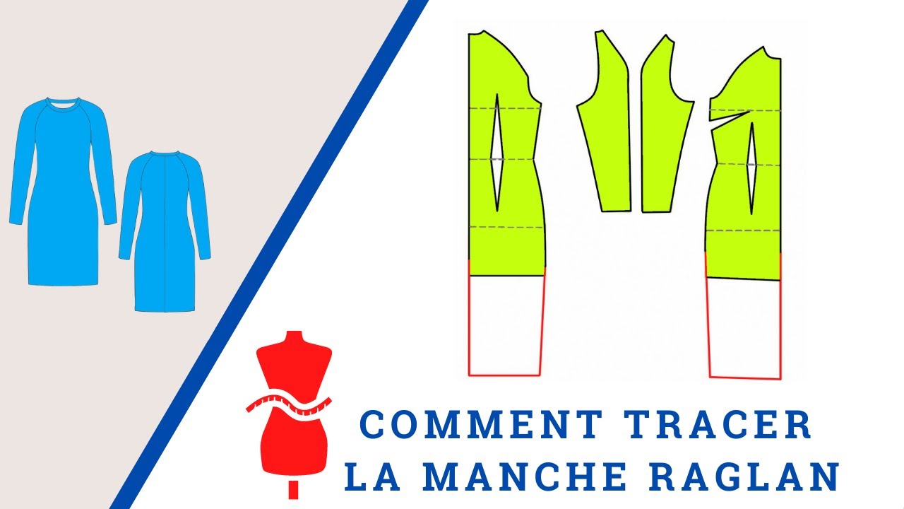 Comment tracer la manche RAGLAN - YouTube