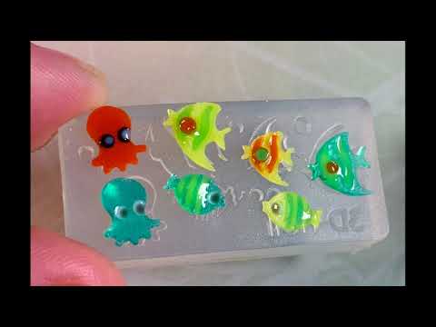 PixieCrafting: Tropical fish * DIY - Tutorial - Watch me craft * UV Resin *