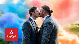 Gay wedding photoshoot by cute couple is beautiful – taking wedding photos to a whole new level