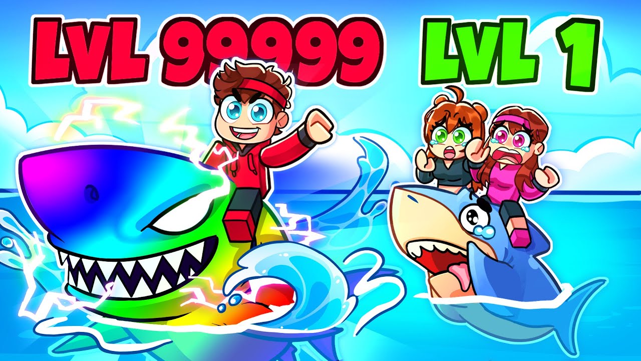 Niveau 1 vs Niveau 9999 REQUIN le plus DANGEREUX des ANIMAUX GYM Roblox !