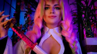 Mitsuri Kanroji Flirts With You & Patches You Up 🌸 | Nezuko Saves You From Daki - Demon Slayer ASMR screenshot 5