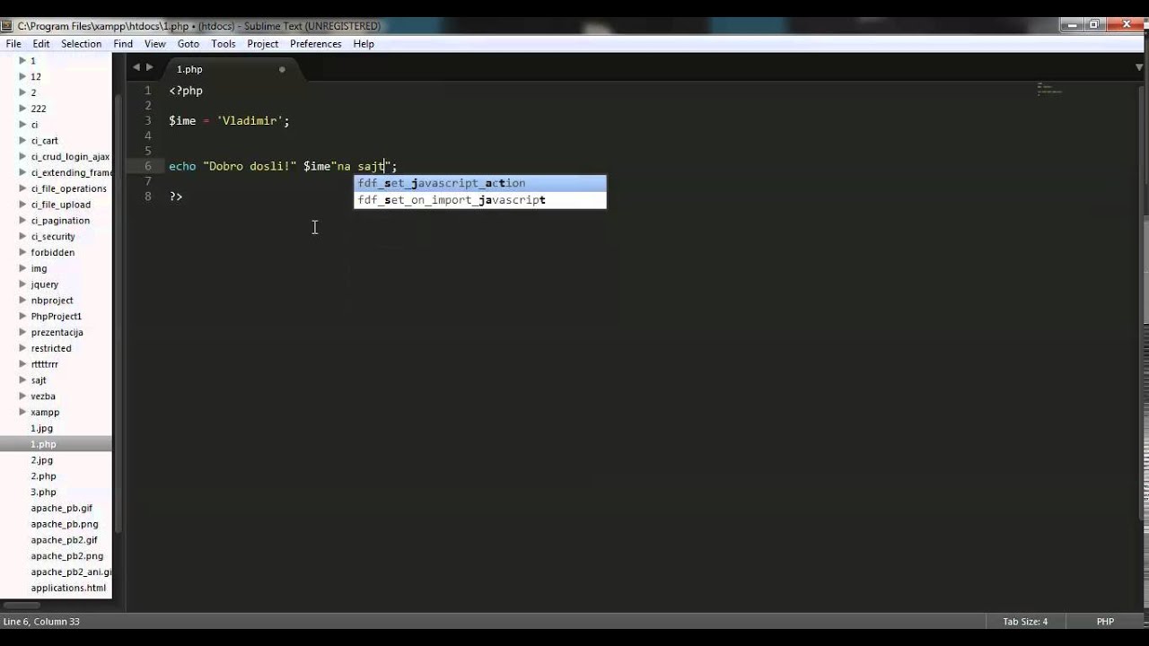 PHP - na srpskom - 24 - Jednostruki i dvostruki navodnici - YouTube