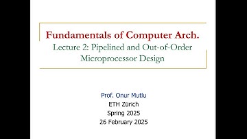 Fundamentals of Comp. Arch.: L2: Pipelined and Out-of-Order Microprocessor Design (Spring 2025)