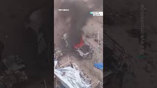 Israeli Air Strike On Police Vehicle In Gaza City Kills At Least Four Palestinians