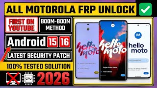 Motorola FRP Bypass 🔓 Android 15-16 No PC | FRP Lock removal | Skip Google Lock | Moto FRP Bypass