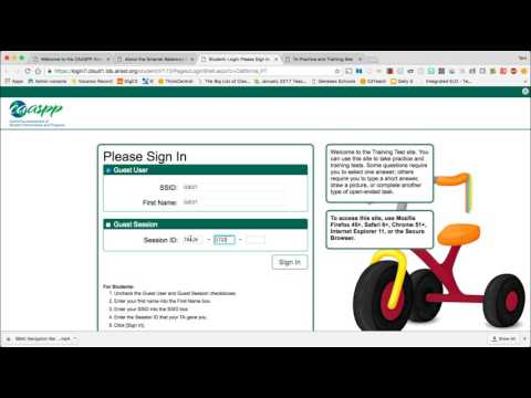 SBAC Student Login for Practice Guest Session