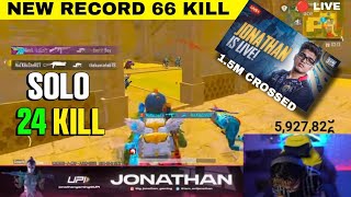 OMG😱!! 66 KILL NEW RECORD JONATHAN GAMING AGRESSIVE GAMEPLAY| JONATHAN CLUTCHES