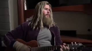 Sad Thor Playing Guitar 🎸 and Singing HURT🎙| Chris Hemsworth | Avengers Endgame