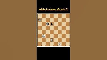 ||Mate in 2|| #shorts #chess  #checkmate #learnchess  #tactics #chessforbeginners #chessmatetricks