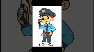 How To Color Police Officer How To Color Police Officer