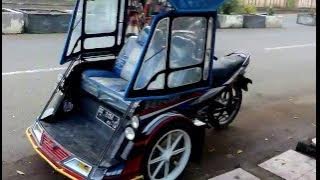 Becak motor keren dicustom mirip mobil