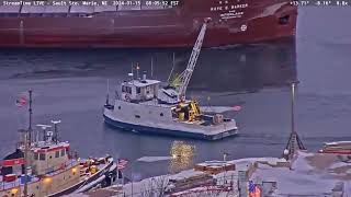 Kaye E Barker, on her last trip through the locks before the end of the season with Ojibway delivery