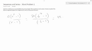 Pre-Calculus 11 - Sequences and Series - Word Problem 1