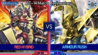 Red Hybrid vs Armour Rush - BT-14 Matchplay Commentary