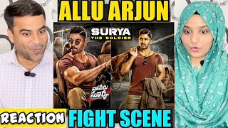 Surya The Brave Soldier Allu Arjun Road Fight Scene Reaction | Allu Arjun | Surya | Amber Rizwan