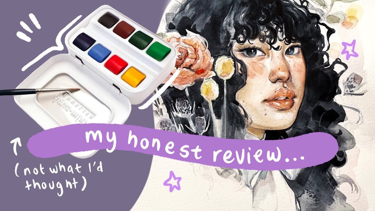 IS THIS TINY PALETTE WORTH IT? trying out Sennelier paints for the first time!