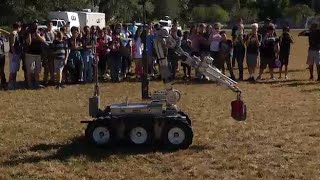 Bomb squad teaches students with robot technology