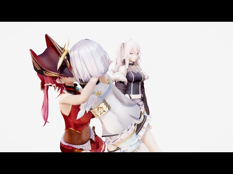 【ホロライブMMD】煽りグルメレースKirby_theme  #獅白ぼたん #宝鐘マリン #天音かなた #ホロライブ