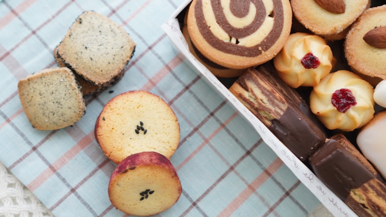 ⁣[ 쿠키박스 2 ] 흑임자 샤블레, 고구마쿠키 만들기 Cookies box recipe :: 지니 Jiny