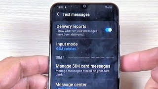 In this video tutorial i'll show you how to turn off or disable the
messages delivery reports on samsung galaxy a10, a20, a30, a40, a50 &
a70 (android 9.0) (...