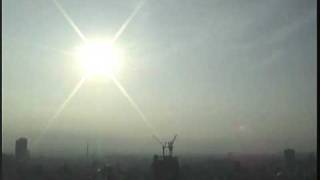 Live Tokyo View2-The sun following the moon in a day before solar eclipse