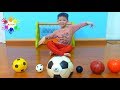 Colors song with soccer balls - Baby Xavi learn color
