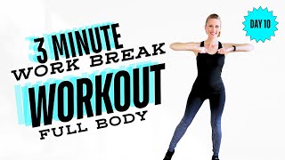 3 Min 🔥 WORK BREAK WORKOUT 🔥 Day 10 🔥 Low Impact Movement for Your Busy Day 🎵 Step to the Beat 🎵