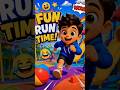 Funny Cartoon Kid Running In Rainbow Playground 😂🌈
