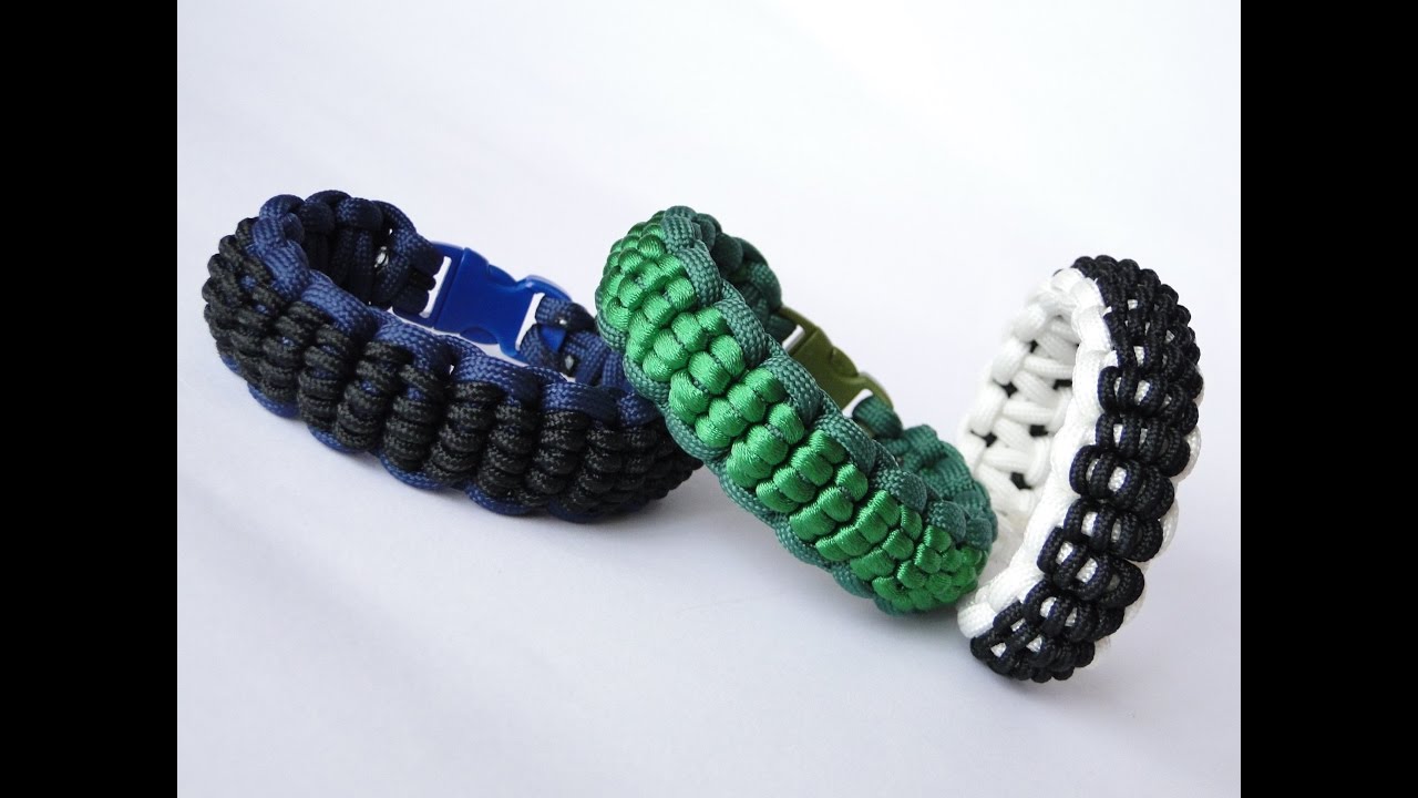 How to Make a Cobra Scales Pattern Paracord Survival Bracelet - YouTube