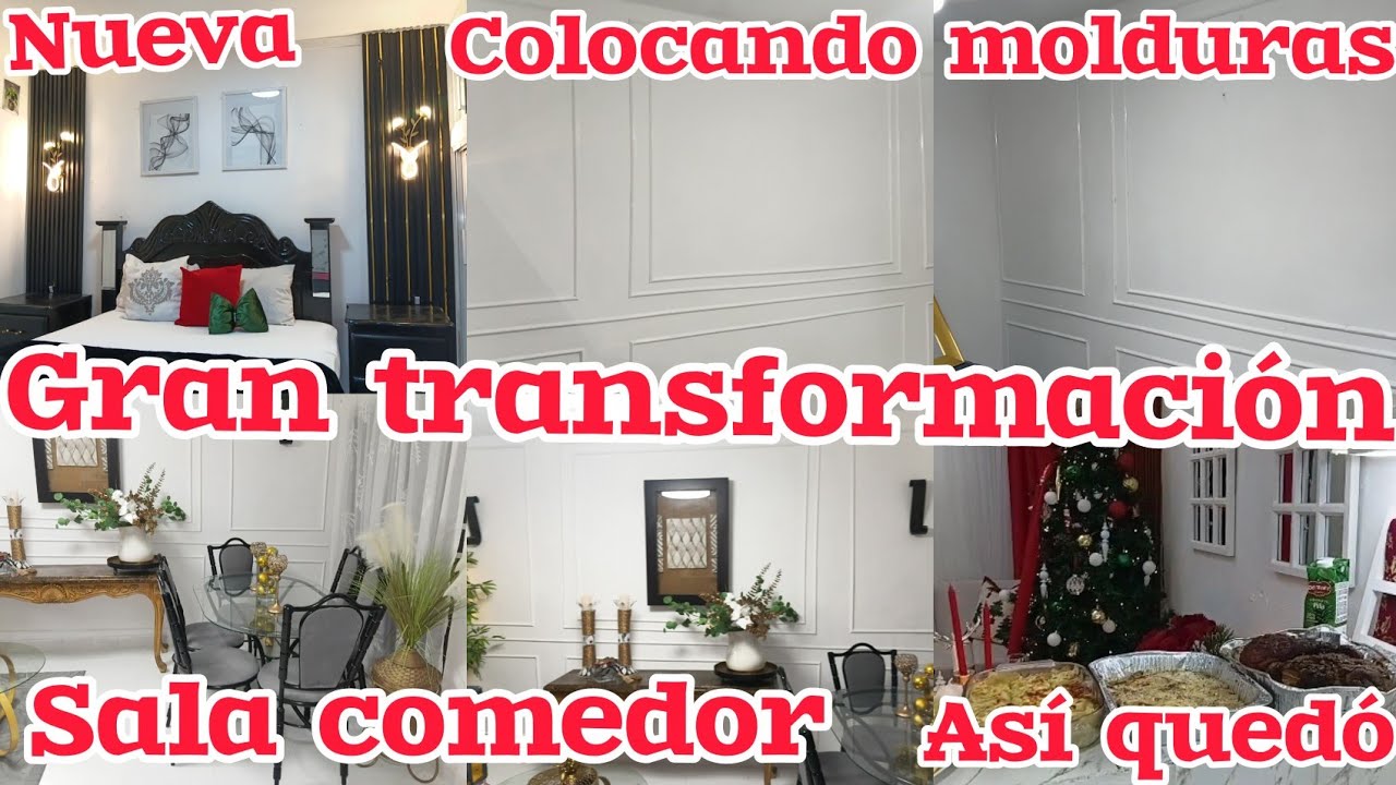 Pusimos las nuevas molduras/ gran transformación de la sala comedor Así quedó todo